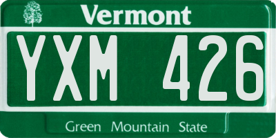 VT license plate YXM426