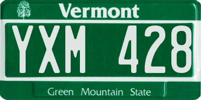 VT license plate YXM428