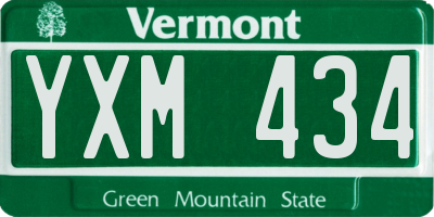 VT license plate YXM434