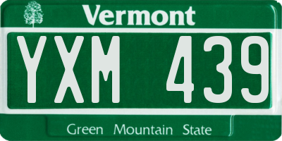 VT license plate YXM439