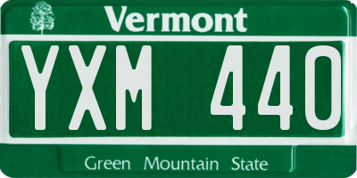 VT license plate YXM440