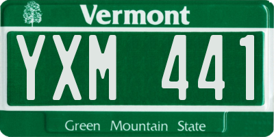 VT license plate YXM441