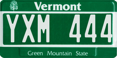 VT license plate YXM444