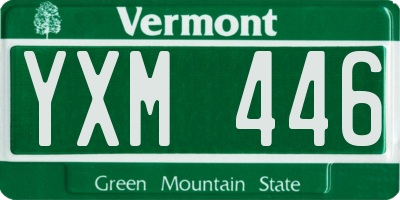 VT license plate YXM446