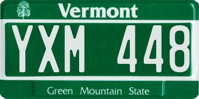VT license plate YXM448