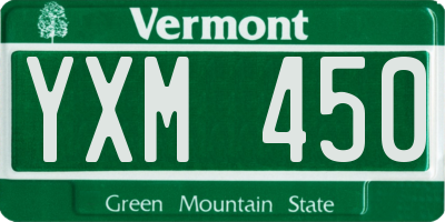 VT license plate YXM450