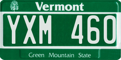 VT license plate YXM460
