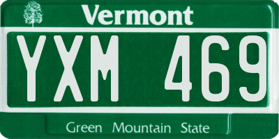 VT license plate YXM469