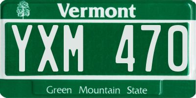 VT license plate YXM470