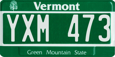 VT license plate YXM473
