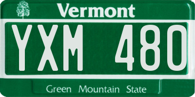 VT license plate YXM480