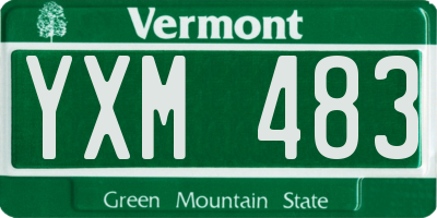 VT license plate YXM483