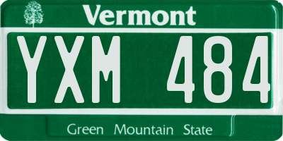 VT license plate YXM484