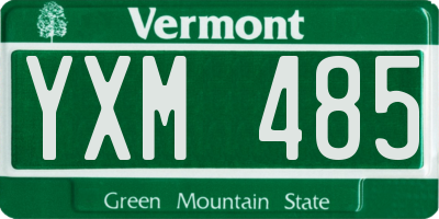 VT license plate YXM485