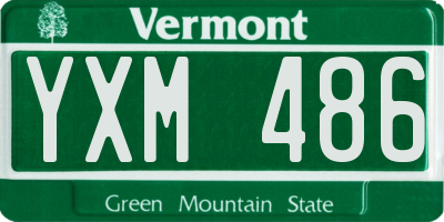 VT license plate YXM486