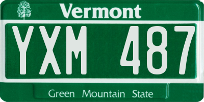 VT license plate YXM487