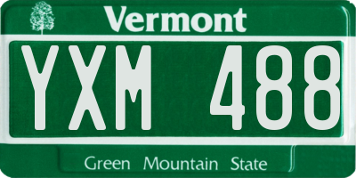 VT license plate YXM488