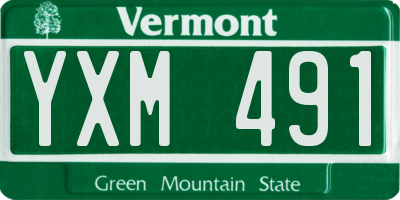 VT license plate YXM491
