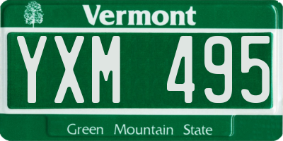 VT license plate YXM495