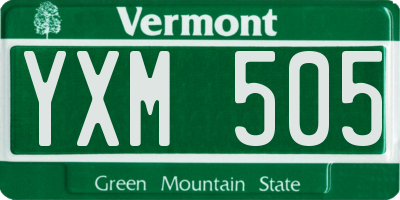 VT license plate YXM505