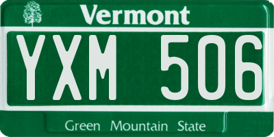 VT license plate YXM506