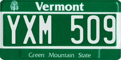 VT license plate YXM509