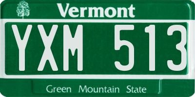 VT license plate YXM513