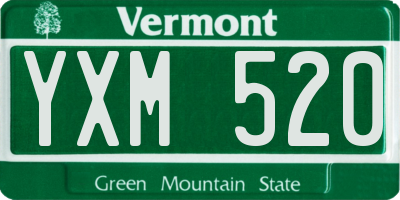 VT license plate YXM520