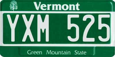VT license plate YXM525