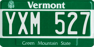 VT license plate YXM527