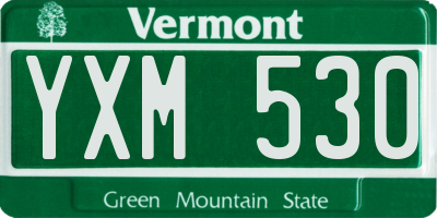 VT license plate YXM530