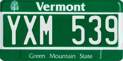 VT license plate YXM539