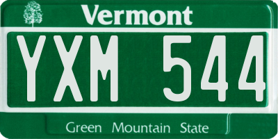 VT license plate YXM544