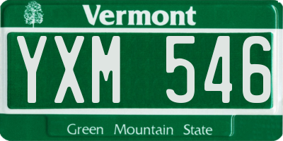 VT license plate YXM546