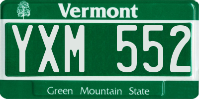 VT license plate YXM552