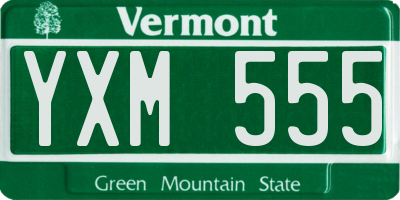 VT license plate YXM555