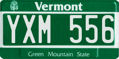 VT license plate YXM556