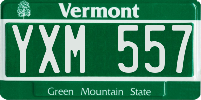 VT license plate YXM557