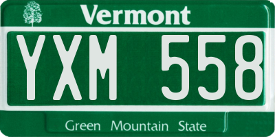 VT license plate YXM558