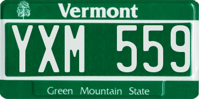 VT license plate YXM559