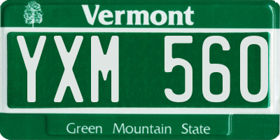 VT license plate YXM560