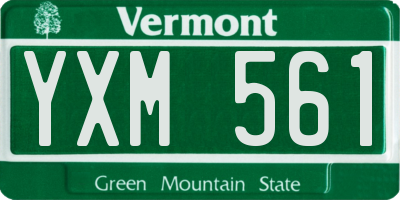 VT license plate YXM561