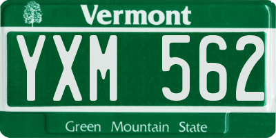 VT license plate YXM562