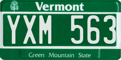 VT license plate YXM563