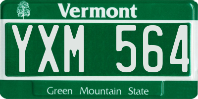 VT license plate YXM564