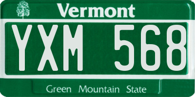 VT license plate YXM568