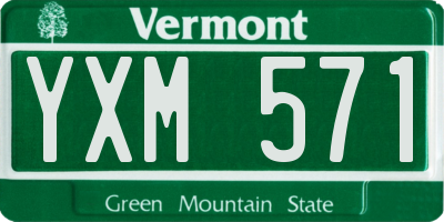 VT license plate YXM571