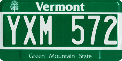 VT license plate YXM572