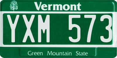 VT license plate YXM573
