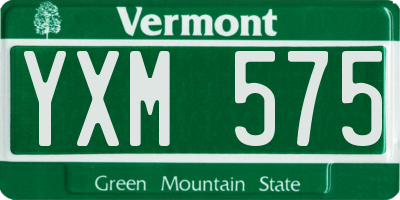 VT license plate YXM575